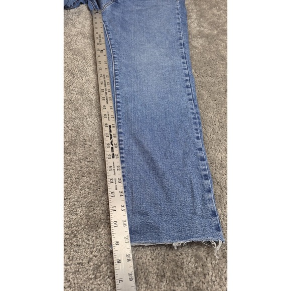 Levi's Wedge Straight High Rise Women's Denim Jeans Blue Button Fly Size 30x28 - Picture 12 of 13